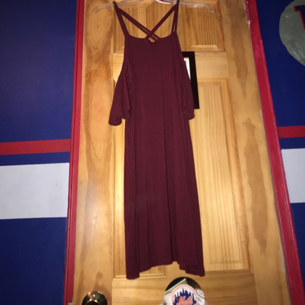 Burgundy dress