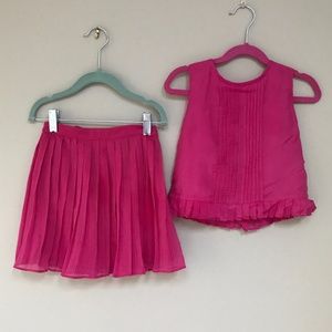 Designer hot pink fancy girl's outfit size 4