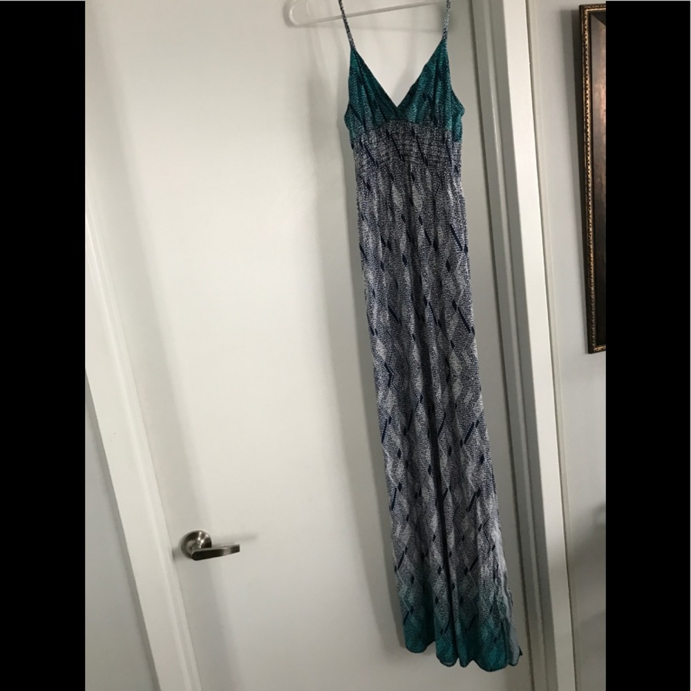 Aqua maxi dress