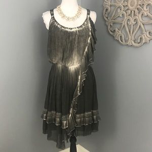 Free People | Gray Asymmetrical Ruffle Dress Free People | Gray Asymmetrical Ruffle Dress