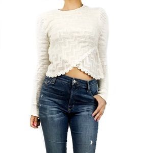Free people knit crop sweater Free people knit crop sweater