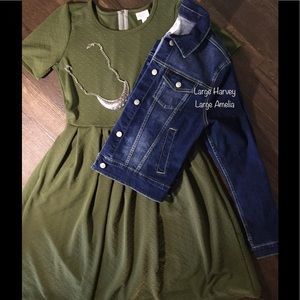 Large Lularoe Amelia, large Harvey Set