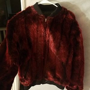 Reversible red fur Ecko coat Reversible red fur Ecko coat