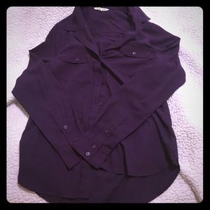 American Eagle purple button down shirt.