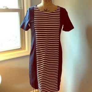 Navy and cream J crew mini dress! Navy and cream J crew mini dress!