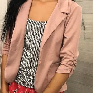 Charlotte Russe Blush 3/4 sleeve blazer