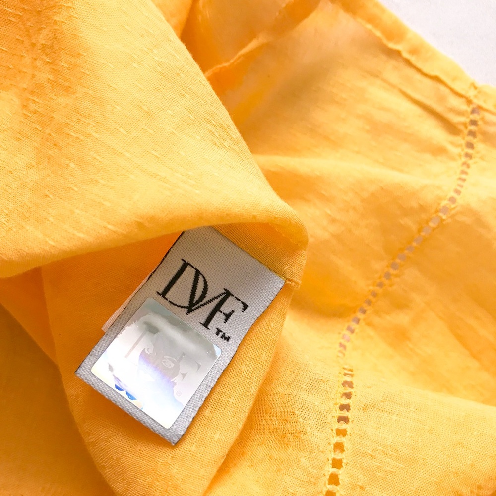 SOLD Diane Von Furstenberg Golden Yellow Top - Picture 5 of 5