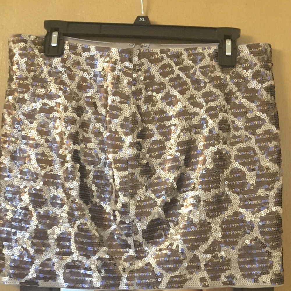 Express sequins mini skirt.