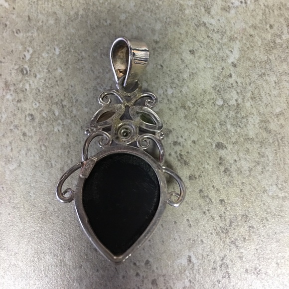 Pendant .925 Onyx, Peridot, Citrine - Picture 2 of 4