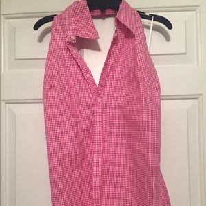 Ralph Lauren button up halter top.