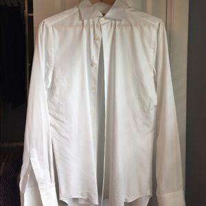 Canali mens french cuff dress shirt