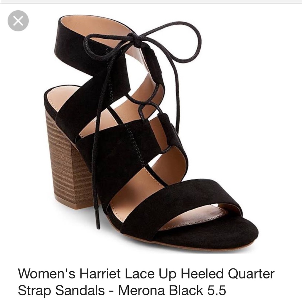 Merona Black/Harriet Lace Up Heels