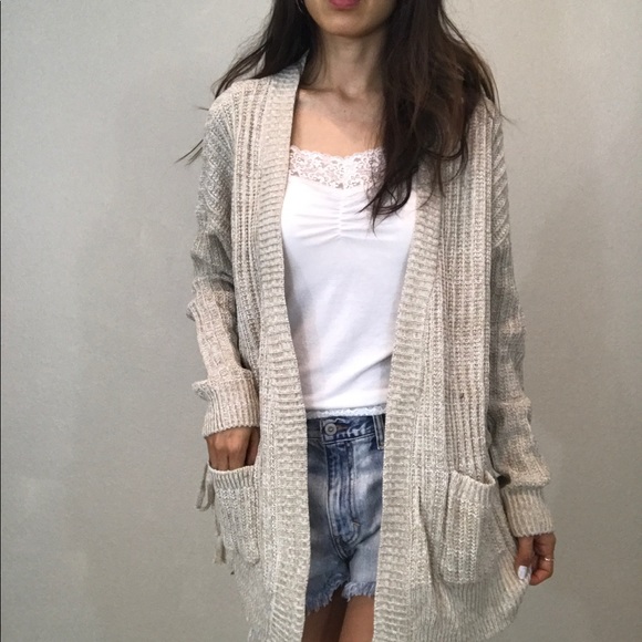 Brand new oatmeal twist baggy sweater cardigan - Picture 6 of 7