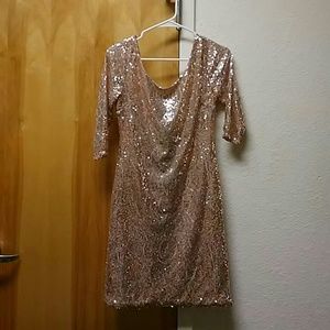 2 FOR $10 Dress size 5 sequin gold halloween