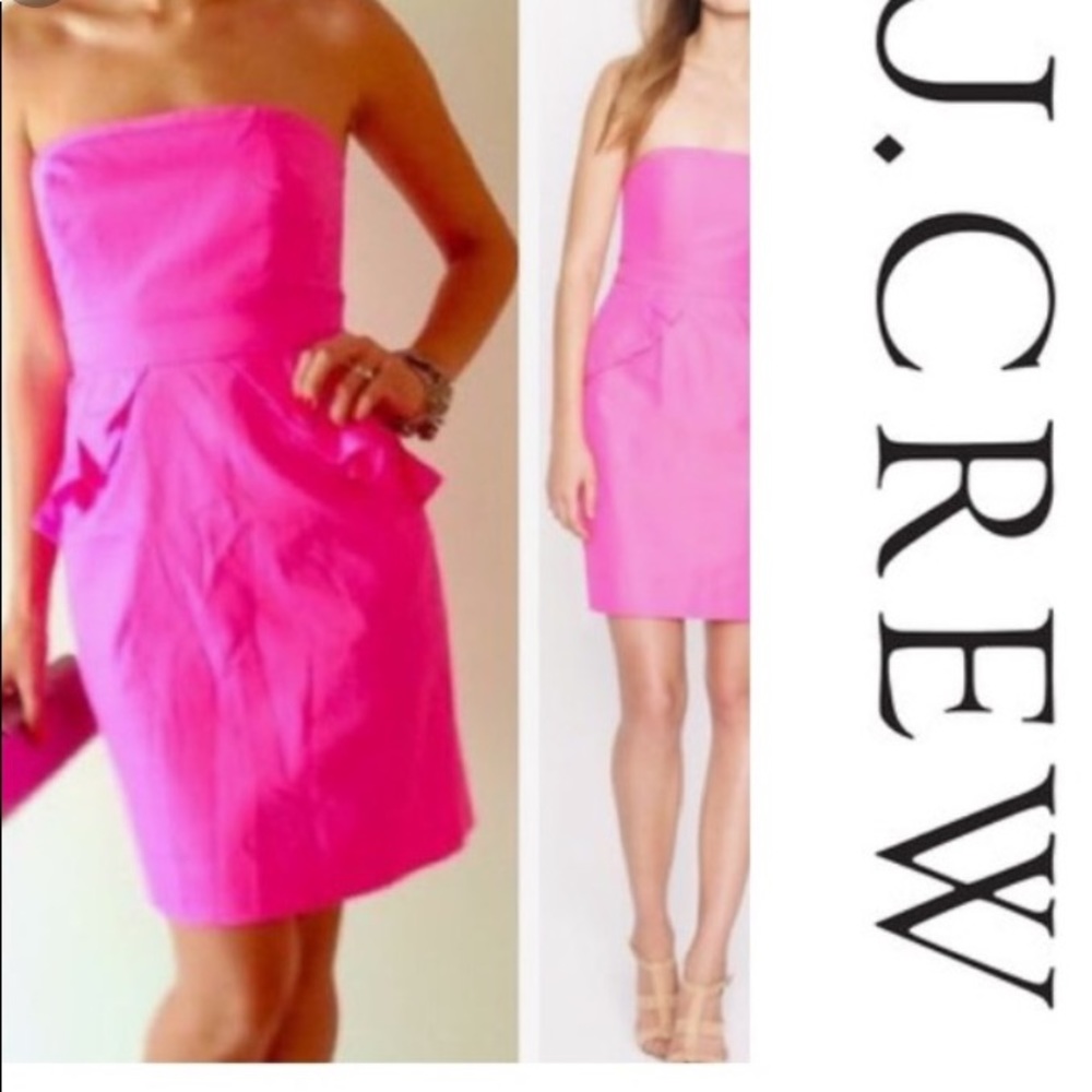 J. Crew strapless pink dress