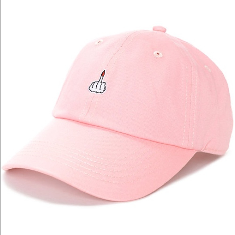 More finger pink hat