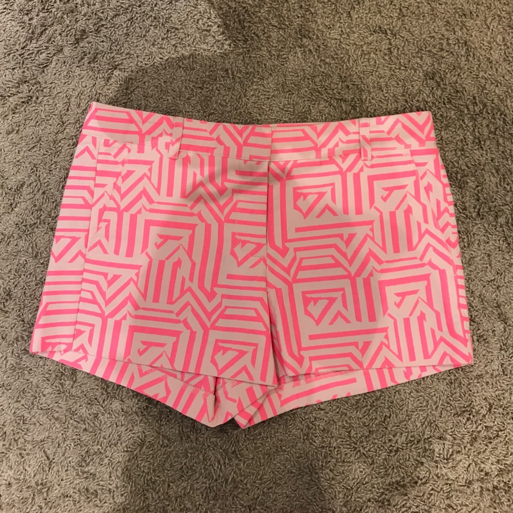 Jcrew pink patterned shorts