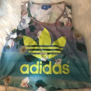 Adidas Floral crop top