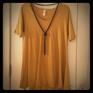 Lularoe mustard yellow perfect T.