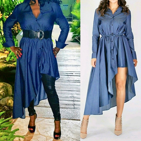 ❣💥5-STARS 🎉Sassy Jean Midi Dress - Picture 5 of 6