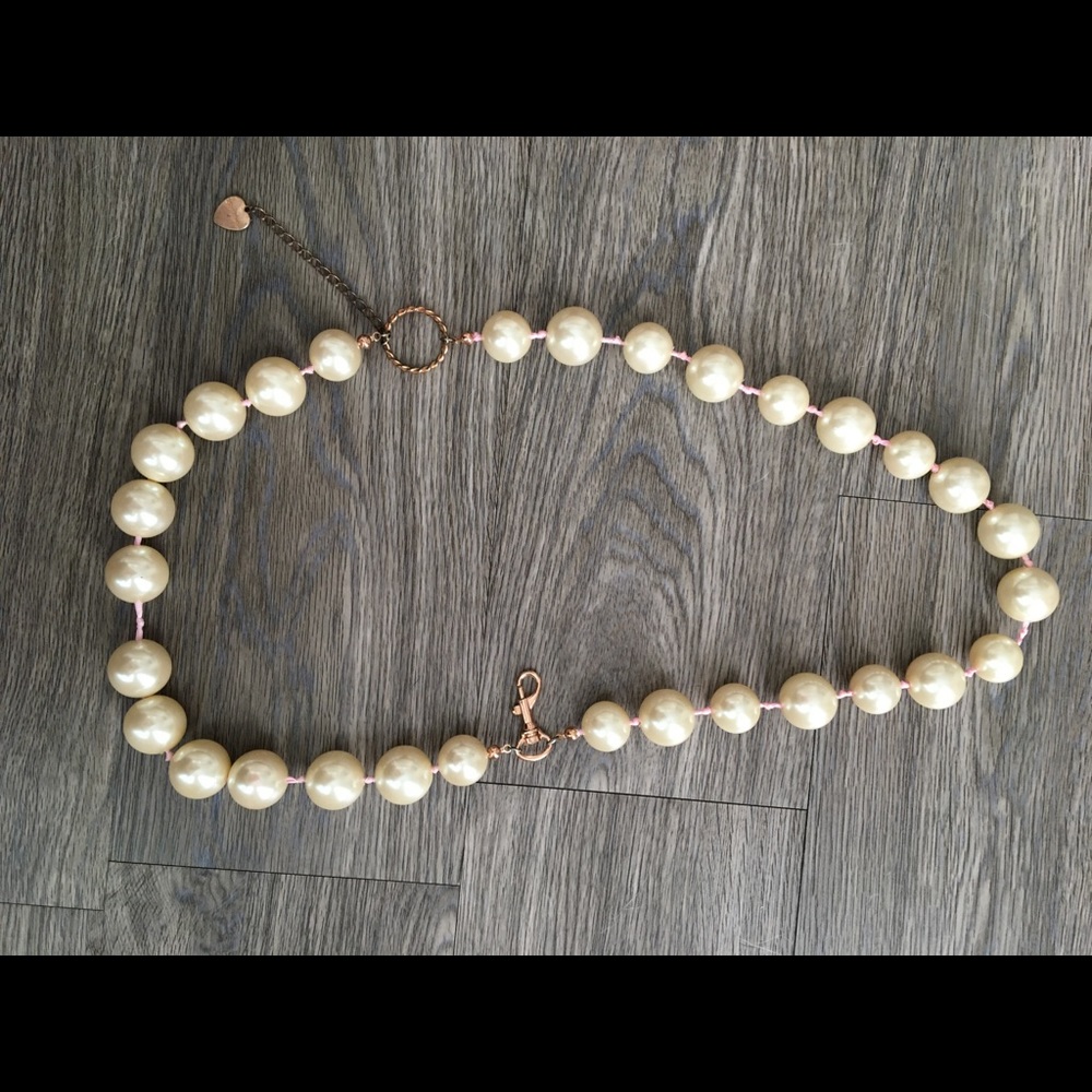 Betsy Johnson oversized Pearl Necklace