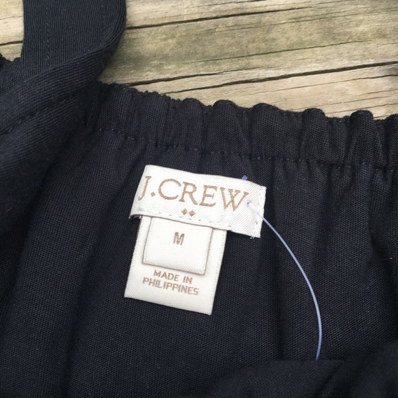 NWT J. Crew Black Off-Shoulders Ruffle Top - Picture 4 of 8