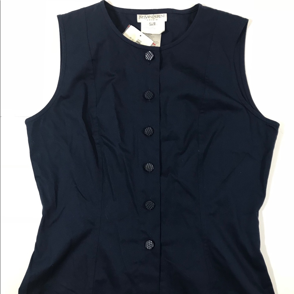 YSL sleeveless button down blouse New with tags