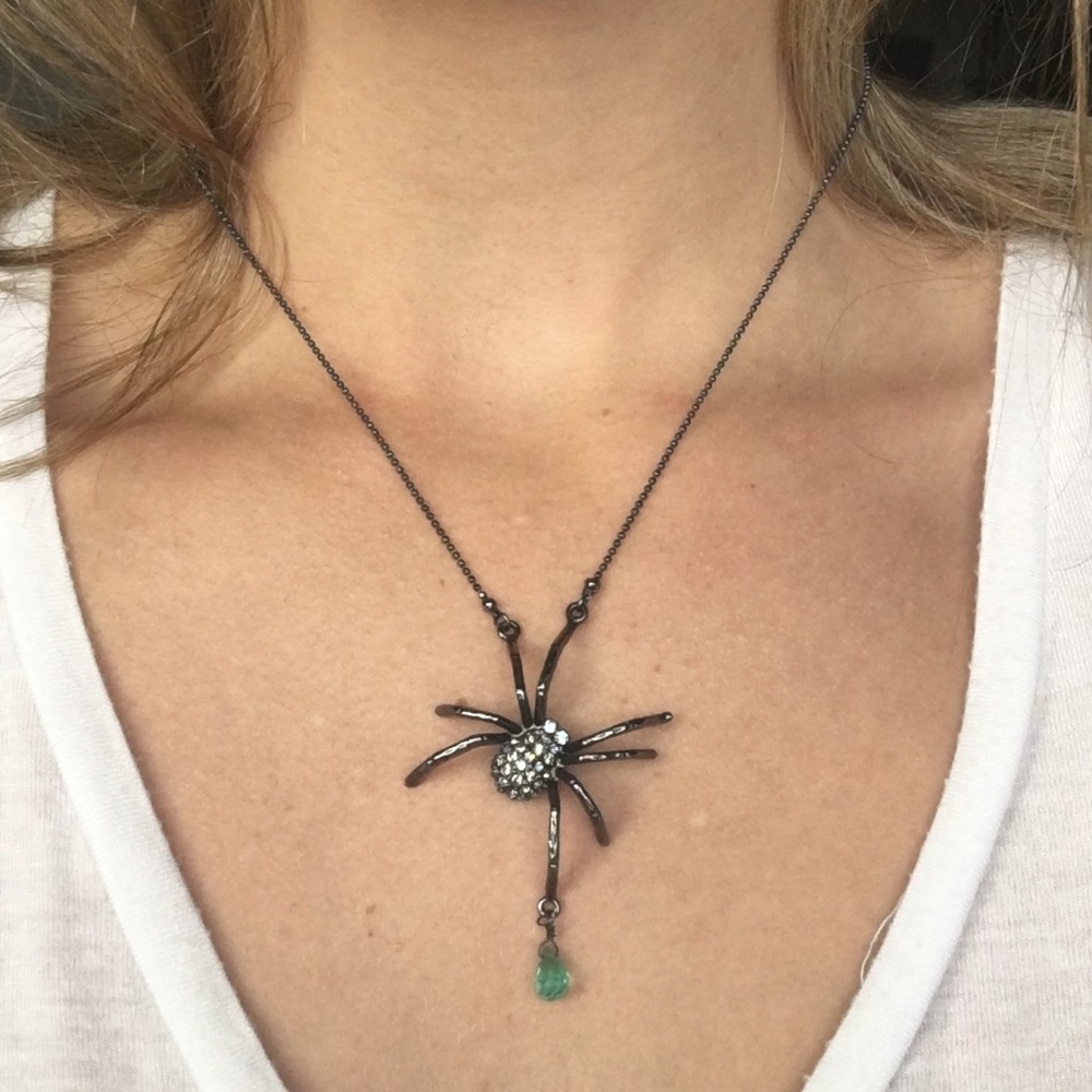 Betsey Johnson Spider Necklace. Great condition!