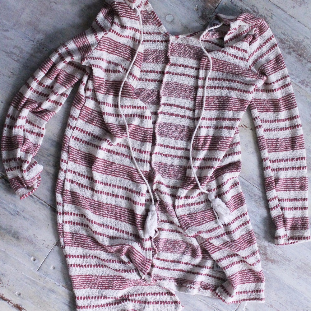 Bohemian Striped Duster Sweater