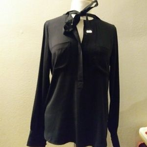 White House Black Market Front Tie Neck Tunic