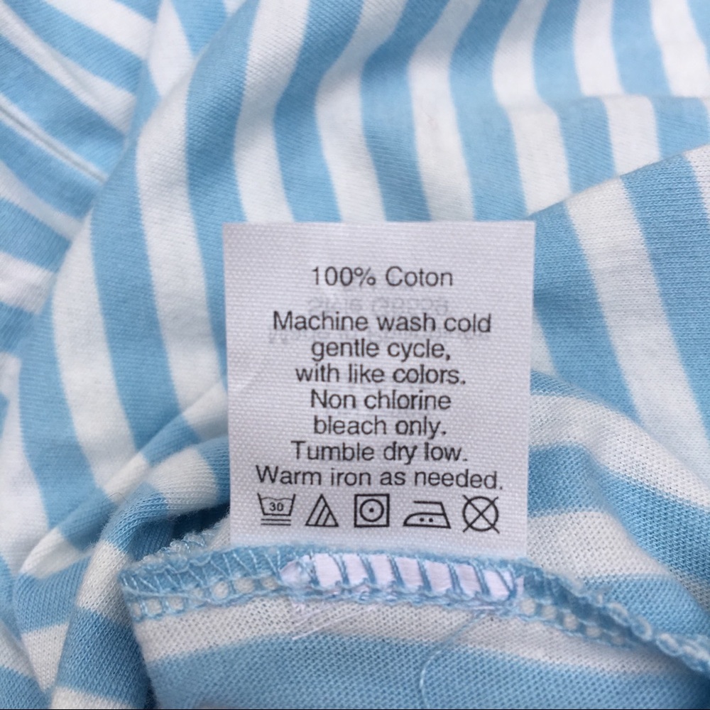 NWT J. Crew Light Blue Striped Off-Shoulders Top - Picture 8 of 8