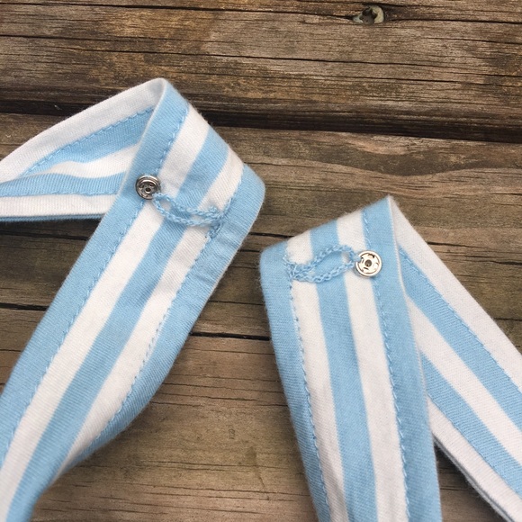 NWT J. Crew Light Blue Striped Off-Shoulders Top - Picture 6 of 8