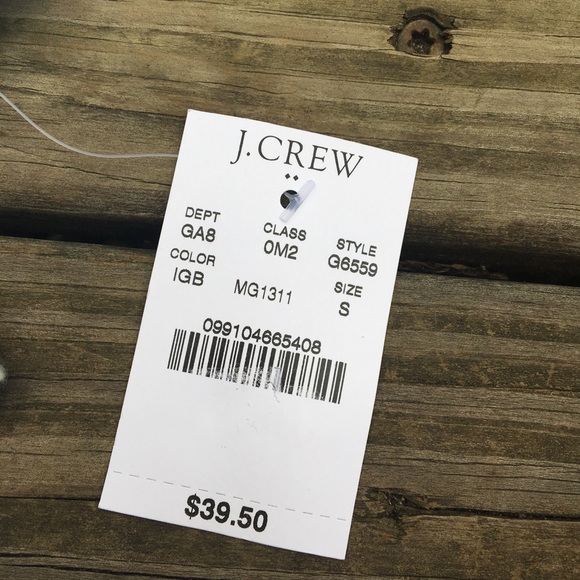 NWT J. Crew Light Blue Striped Off-Shoulders Top - Picture 7 of 8