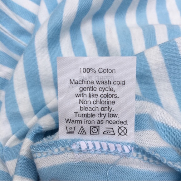 NWT J. Crew Light Blue Striped Off-Shoulders Top - Picture 8 of 8