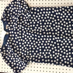 JCrew Women's Dress-Navy + White Polka Dots-Size 2