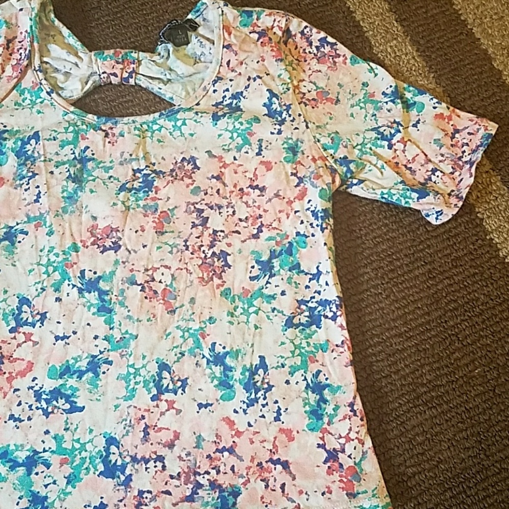 Flower print crop top