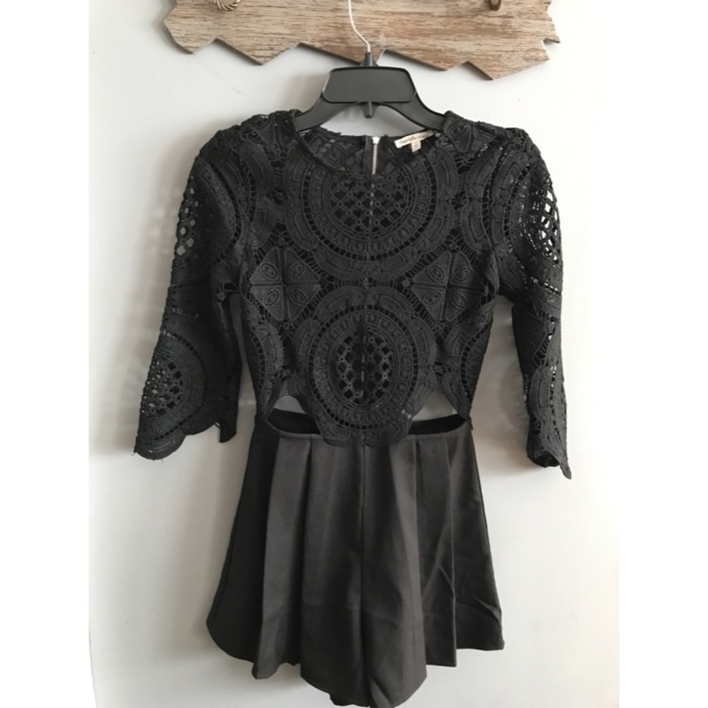 Black cut out Romper
