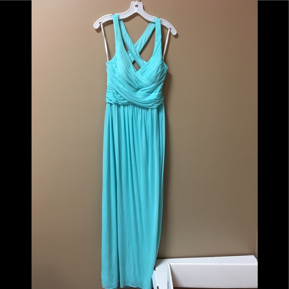 David's Bridal cross cross dress