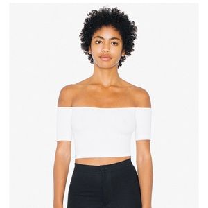 White off the shoulder crop top White off the shoulder crop top