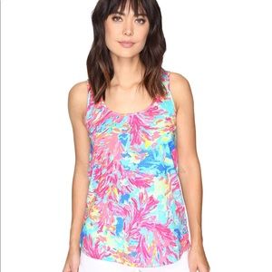 Lilly Pulitzer Kinsey Tank Multi Palm Beach Coral Lilly Pulitzer Kinsey Tank Multi Palm Beach Coral