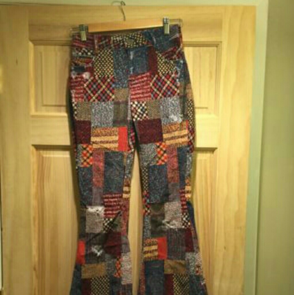 Free People Patchwork Flare Corduroy Jeans - Picture 2 of 5