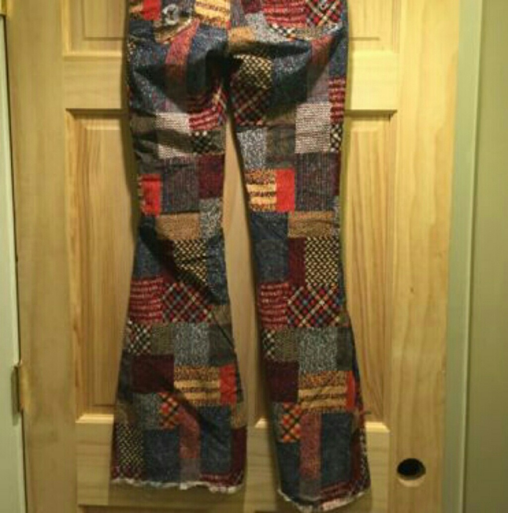 Free People Patchwork Flare Corduroy Jeans - Picture 3 of 5