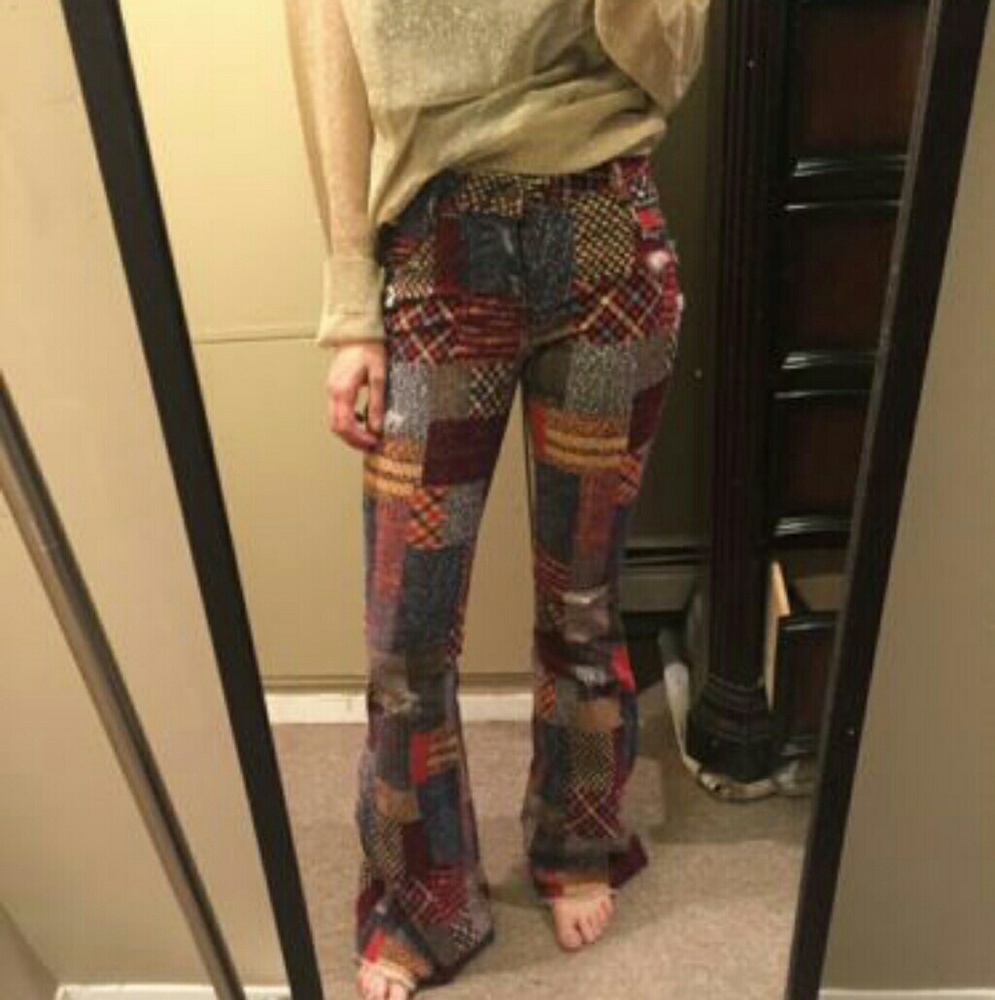 Free People Patchwork Flare Corduroy Jeans - Picture 5 of 5