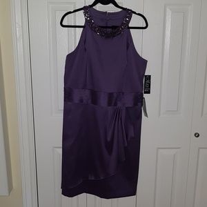 Alex evenings purple party dress size 14