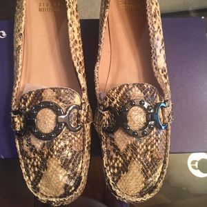 Stuart Weizman  Reptile Print Loafers