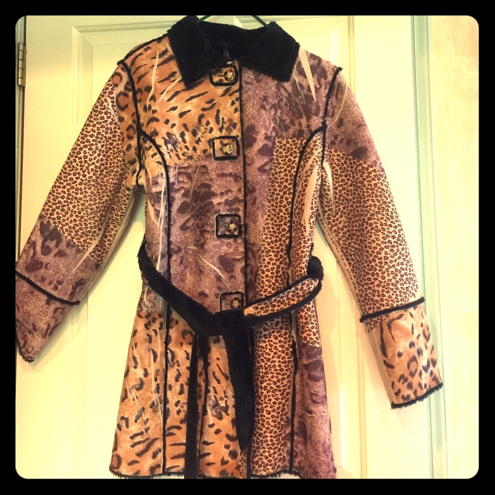 Faux suede faux fur lined Size S 30 inch length