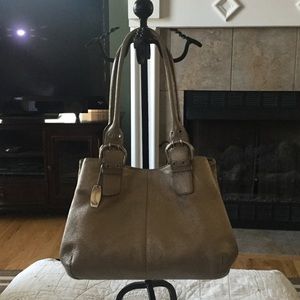 Tignanello Gold leather handbag.