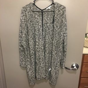 grey White Cardigan