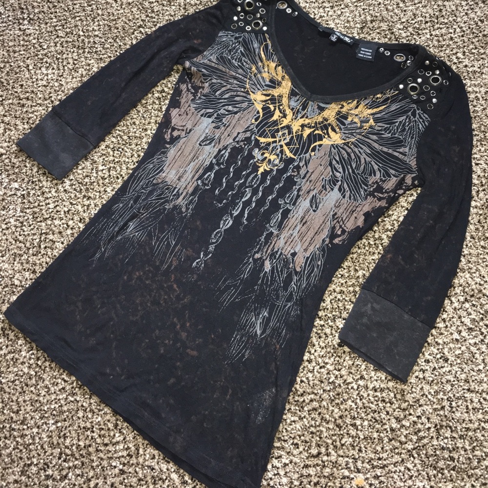 Miss me size small detailed top