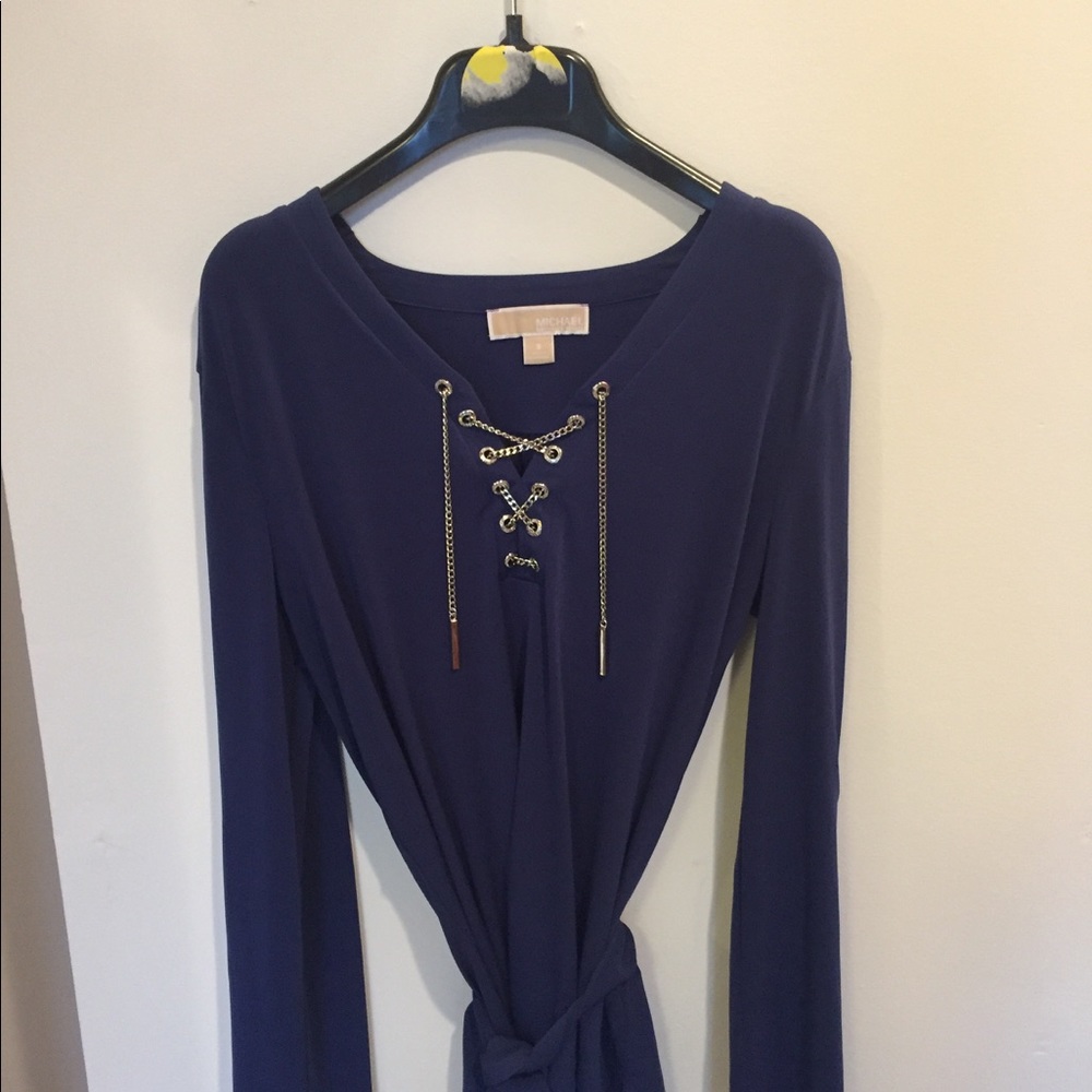 MK BLUE tunic style top silver hardware never worn